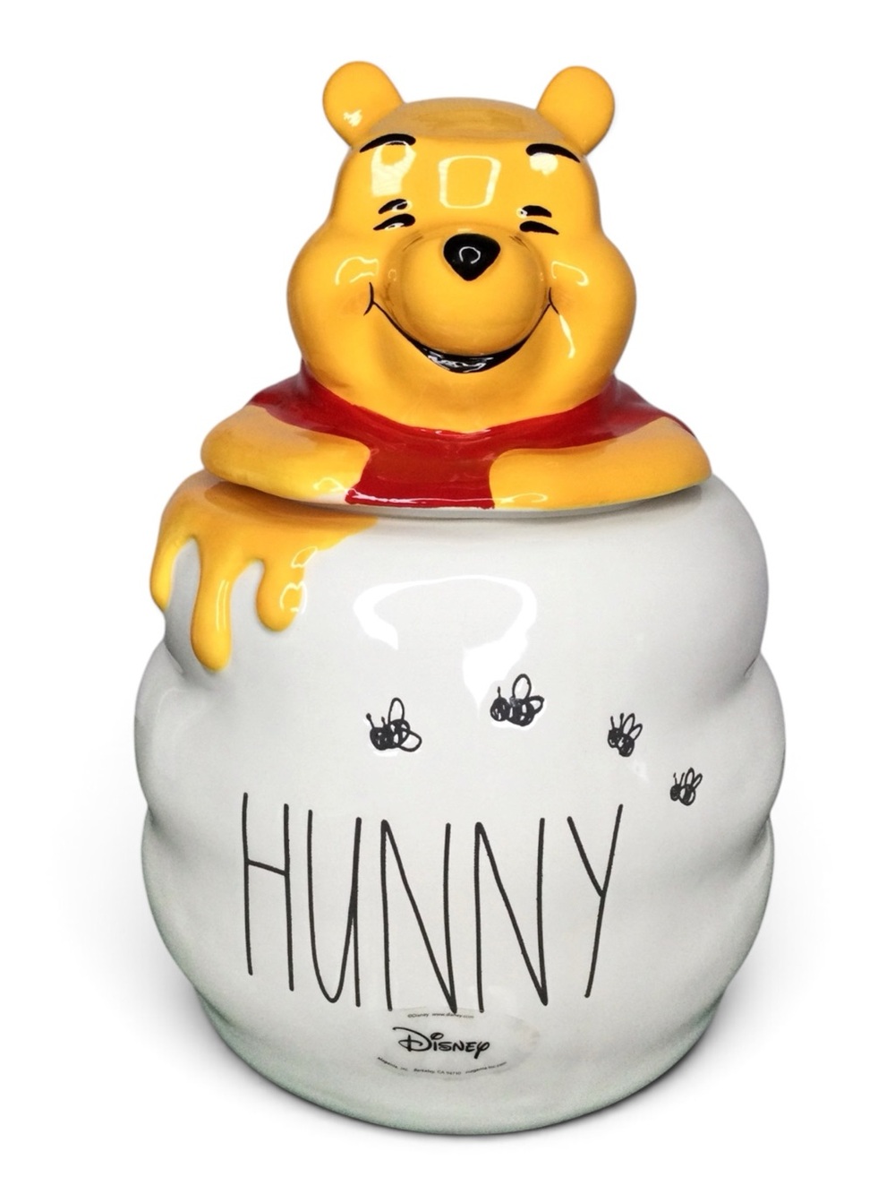 Disney x Rae Dunn Winnie The Pooh “Hunny” Giant Cookie Jar - NWT - Picture 3 of 13